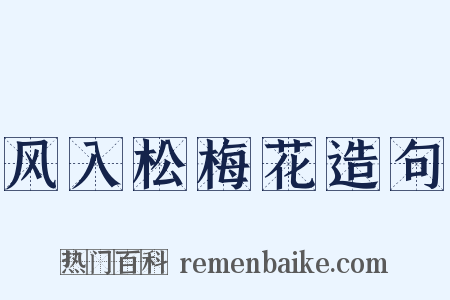 风入松梅花造句是什么意思的图片